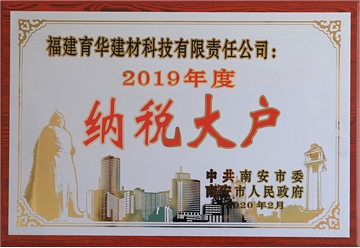 2019年度南安市納稅大戶